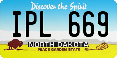 ND license plate IPL669