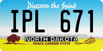 ND license plate IPL671
