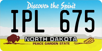 ND license plate IPL675