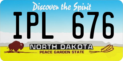 ND license plate IPL676