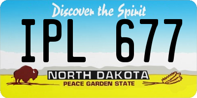 ND license plate IPL677