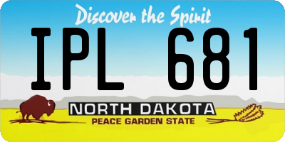 ND license plate IPL681