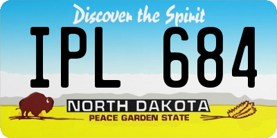 ND license plate IPL684
