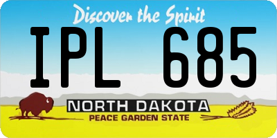 ND license plate IPL685