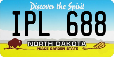 ND license plate IPL688