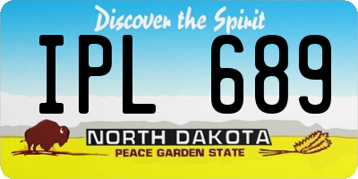 ND license plate IPL689