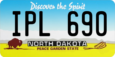 ND license plate IPL690