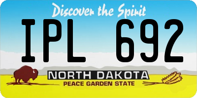 ND license plate IPL692