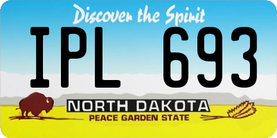 ND license plate IPL693