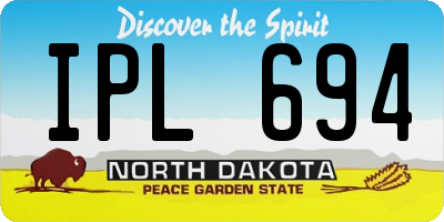 ND license plate IPL694