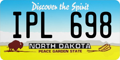 ND license plate IPL698