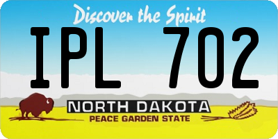 ND license plate IPL702
