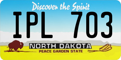 ND license plate IPL703