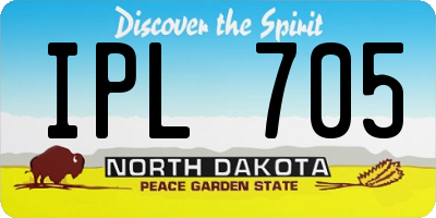 ND license plate IPL705