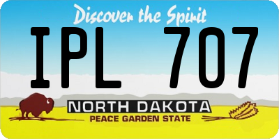ND license plate IPL707