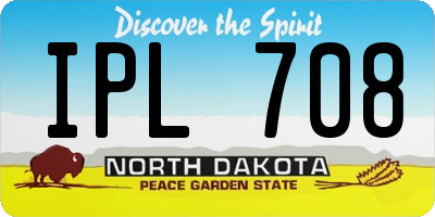 ND license plate IPL708