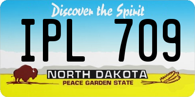 ND license plate IPL709