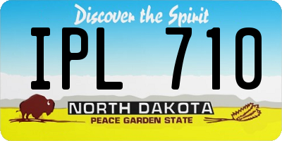 ND license plate IPL710