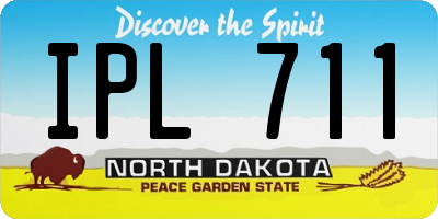 ND license plate IPL711
