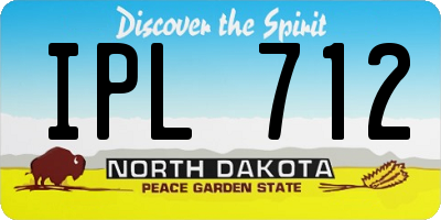 ND license plate IPL712