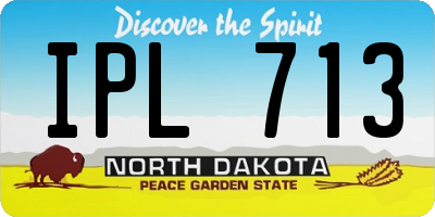 ND license plate IPL713