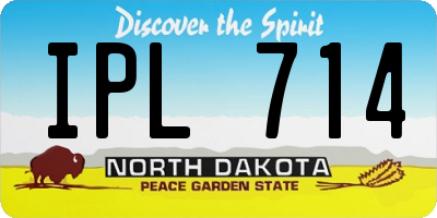 ND license plate IPL714