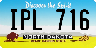 ND license plate IPL716