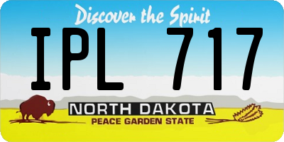 ND license plate IPL717