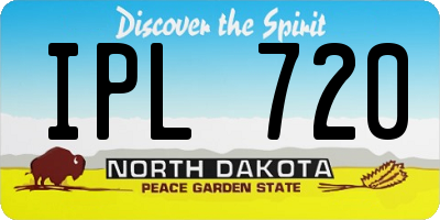 ND license plate IPL720