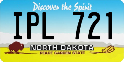 ND license plate IPL721