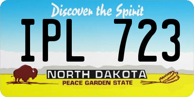 ND license plate IPL723