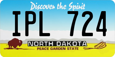 ND license plate IPL724