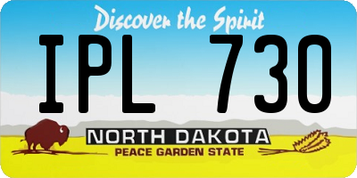 ND license plate IPL730
