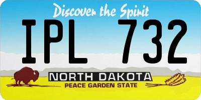 ND license plate IPL732
