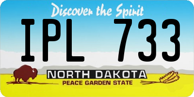 ND license plate IPL733