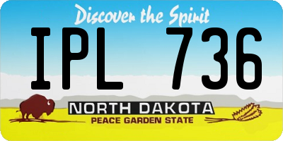 ND license plate IPL736
