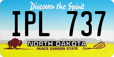 ND license plate IPL737