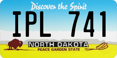 ND license plate IPL741