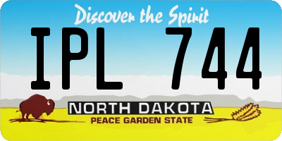 ND license plate IPL744