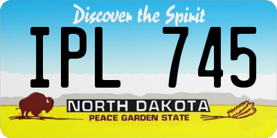 ND license plate IPL745
