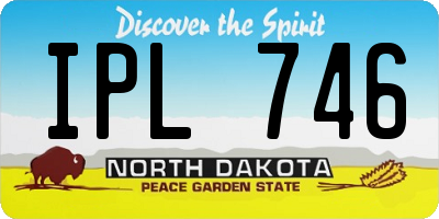 ND license plate IPL746