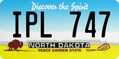 ND license plate IPL747