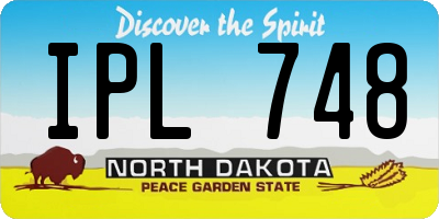 ND license plate IPL748