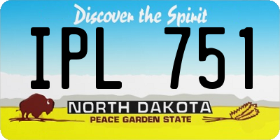 ND license plate IPL751
