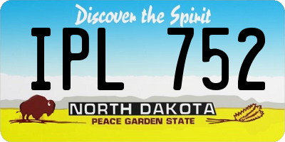 ND license plate IPL752