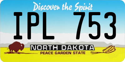 ND license plate IPL753