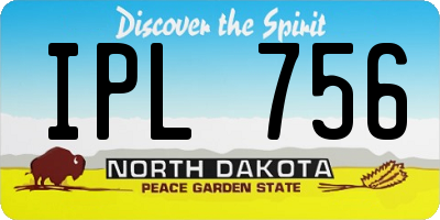 ND license plate IPL756