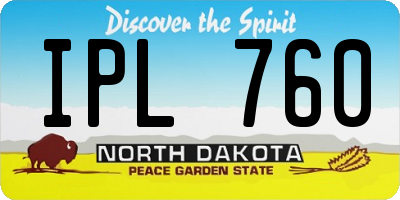ND license plate IPL760