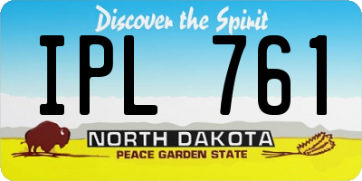 ND license plate IPL761