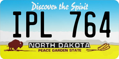 ND license plate IPL764